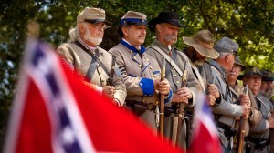 America 5 Confederate Civil War soldiers reenactment