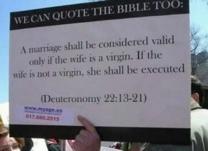 Christian leaders are not going to execute non-virgins. Not going to happen.