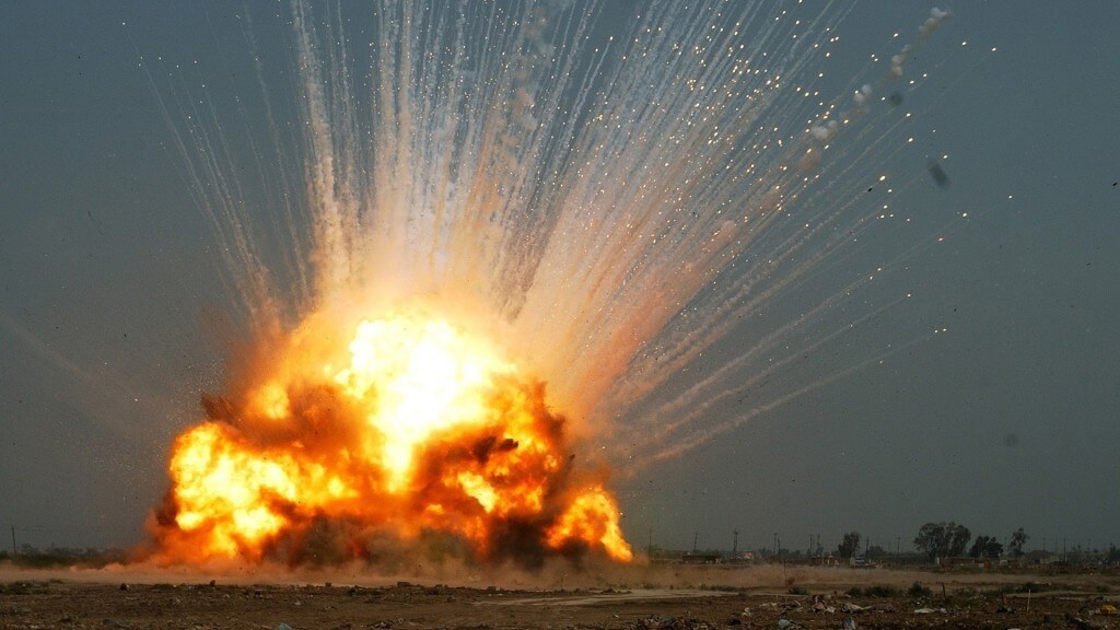 Hellfire missile explosion