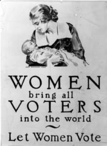 Let women vote poster