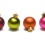Christmas bulbs in a row